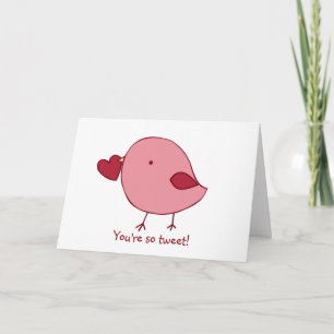 Kleine kuiken Valentijn kaart