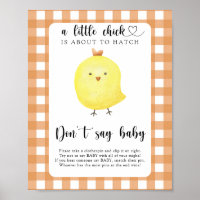 Kleine Kuiken Zeg niet baby Poster