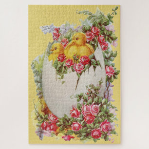 Kleine kuikens in een eierschaal Grote Puzzel Legpuzzel