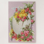 Kleine kuikens in een eierschaal Grote Puzzel Legpuzzel (Verticaal)