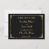 Kleine kunst Deco Gold Foil Wedding Save the Date  (Achterkant)