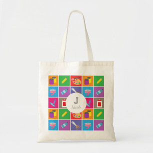 Kleine Kunstenaar Kunst Ambacht Kleurrijk Patroon Tote Bag