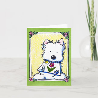 Kleine Kunstenaar Westie Notitiekaartje
