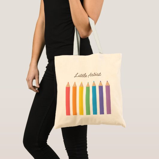 Kleine kunstregenboogkleurige Kinderen Tote Bag (Voorkant (product))