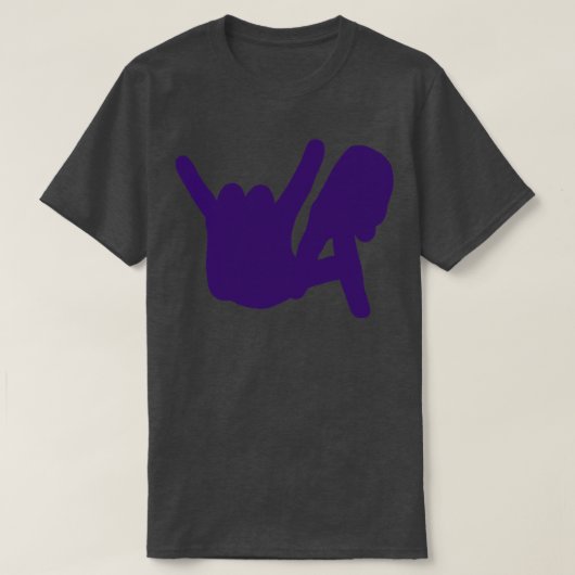 Kleine LA Rocks Handen Silhouette Paarse TShirt (Design voorkant)