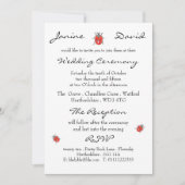 Kleine Ladybird/Ladybug Wedding Invitation Kaart (Voorkant)