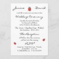 Kleine Ladybird/Ladybug Wedding Invitation