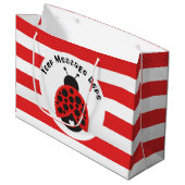 Kleine ladybug voegt berichtpartijtas toe large cadeautasje (Voorkant Gekanteld)