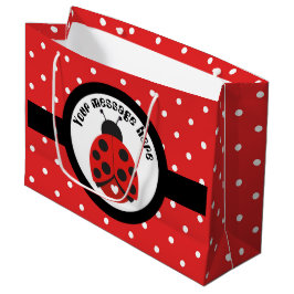 Kleine ladybug voegt berichtpartijtas toe large cadeautasje