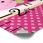Kleine Ladybugs Girl Growth Chart bewaar 8 x 44! Poster (Hoek)