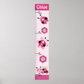 Kleine Ladybugs Girl Growth Chart bewaar 8 x 44! Poster (Voorkant)