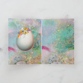 KLEINE LAM, EENVOUDIGERE EIEREN EN KLEURSTROMEN FEESTDAGEN KAART (Binnen)