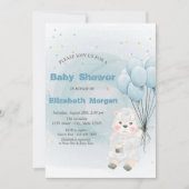 Kleine Lam Schaap Sterren Baby Shower Kaart (Voorkant)