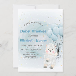 Kleine Lam Schaap Sterren Baby Shower Kaart