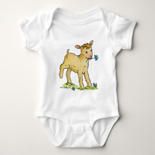 Kleine Lamb Baby Creeper Romper (Voorkant)
