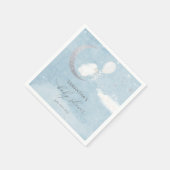 Kleine Lamb op het Baby shower van de maan Napkins Servet (Hoek)