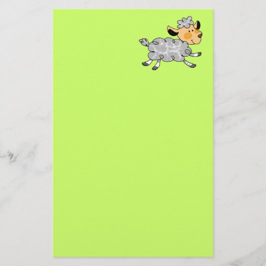 Kleine lammeren briefpapier (Voorkant)