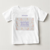 Kleine lammeren die het alfabet baby t-shirt leren (Voorkant)