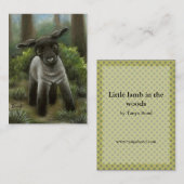 Kleine lammeren in de bossen ACEO-prints Visitekaartje (Voorkant / Achterkant)