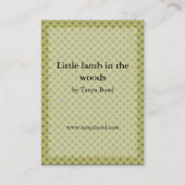 Kleine lammeren in de bossen ACEO-prints Visitekaartje (Achterkant)