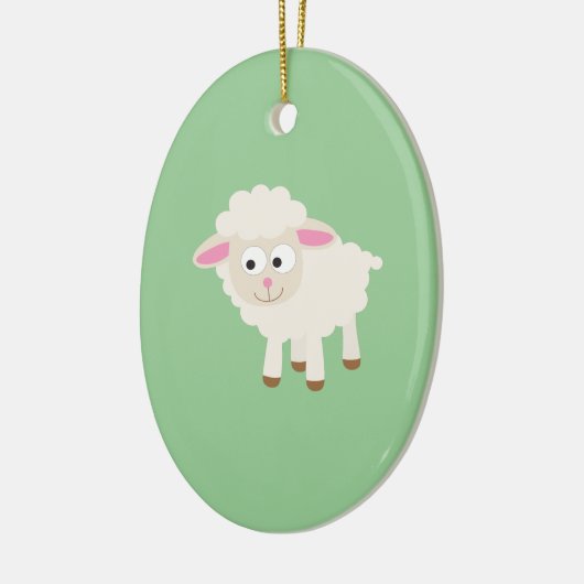 Kleine lammeren keramisch ornament (Links)