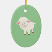 Kleine lammeren keramisch ornament (Voorkant)