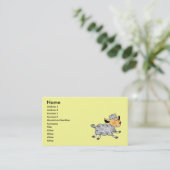 Kleine lammeren visitekaartje (Staand voorkant)