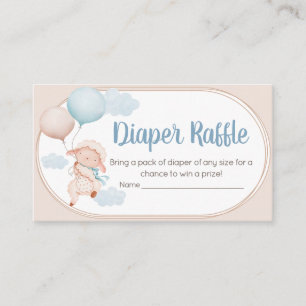 Kleine Lammetje Baby Shower Luier Raffle Informatiekaartje