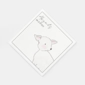 Kleine Lammetje Baby Shower Servet (Hoek)