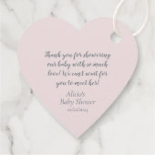 Kleine lammetjes die op wolken-Baby shower hangen Bedankjes Labels (Achterkant)