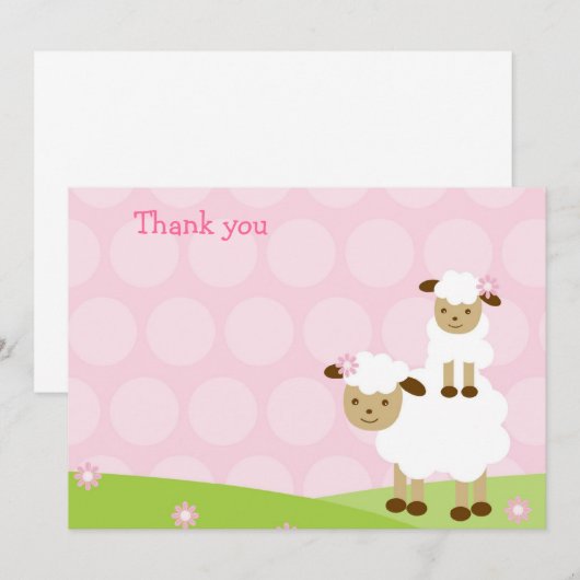 Kleine lamp Hartelijk dank Bedankkaart (Voorkant / Achterkant)