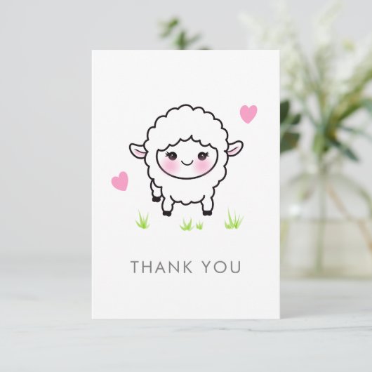 Kleine lamp Hartelijk dank voor uw notiecard Bedankkaart (Staand voorkant)