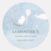 Kleine lamp met ballon Klassieke ronde Sticker (Voorkant)