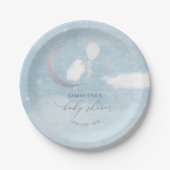 Kleine lamp met ballonBaby shower Papieren Bordje (Voorkant)