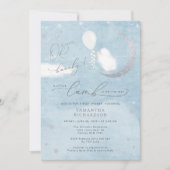 Kleine lamp met ballonvaardig Baby shower Kaart (Voorkant)