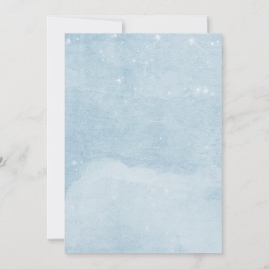 Kleine lamp met ballonvaardig Baby shower Kaart (Achterkant)