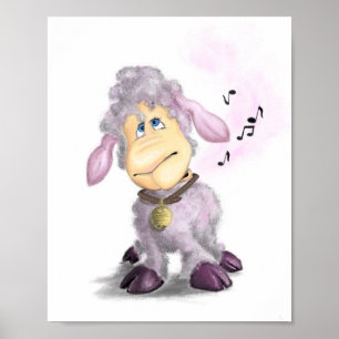 Kleine lampjes met Poster van een galg - Jouw teks