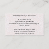 Kleine lampjes Visitekaartjes voor kinderopvang (Achterkant)