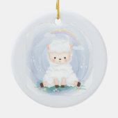 Kleine lampjes voor de eerste kerstdag van de baby keramisch ornament (Achterkant)