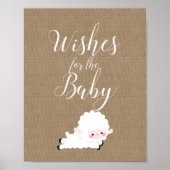 Kleine lampvoet Baby shower Poster (Voorkant)