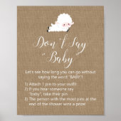 Kleine lampvoet Baby shower Poster (Voorkant)