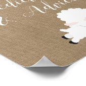 Kleine lampvoet Baby shower Poster (Hoek)