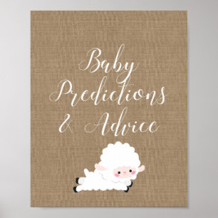 Kleine lampvoet Baby shower Poster