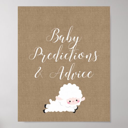 Kleine lampvoet Baby shower Poster (Voorkant)