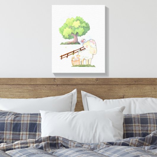 Kleine lampvoet in veld 11 x14-inch canvas afdrukk (Insitu (Slaapkamer))