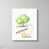 Kleine lampvoet in veld 11 x14-inch canvas afdrukk (Voorkant)