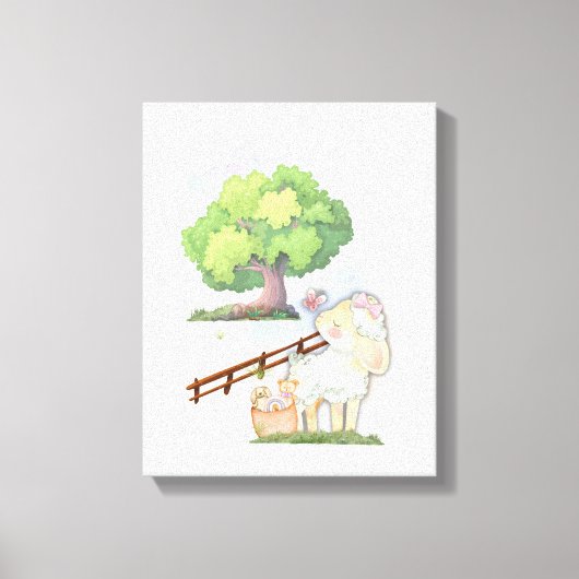 Kleine lampvoet in veld 11 x14-inch canvas afdrukk (Voorkant)