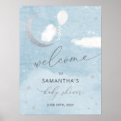 Kleine lampvoet met ballonbordje poster (Voorkant)