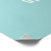 Kleine lampwandafdruk (cool blauw) poster (Hoek)