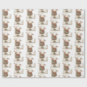 Kleine Lamsbrief L Kerst Cadeaupapier (Vlak)